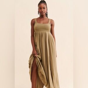 Anthropologie Pleated Maxi Twofer Dress by Mare Mare